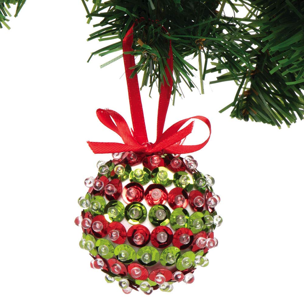 Baker Ross Sequin Bauble Decoration Kits – Pack of 3, Make Your Own Christmas Craft