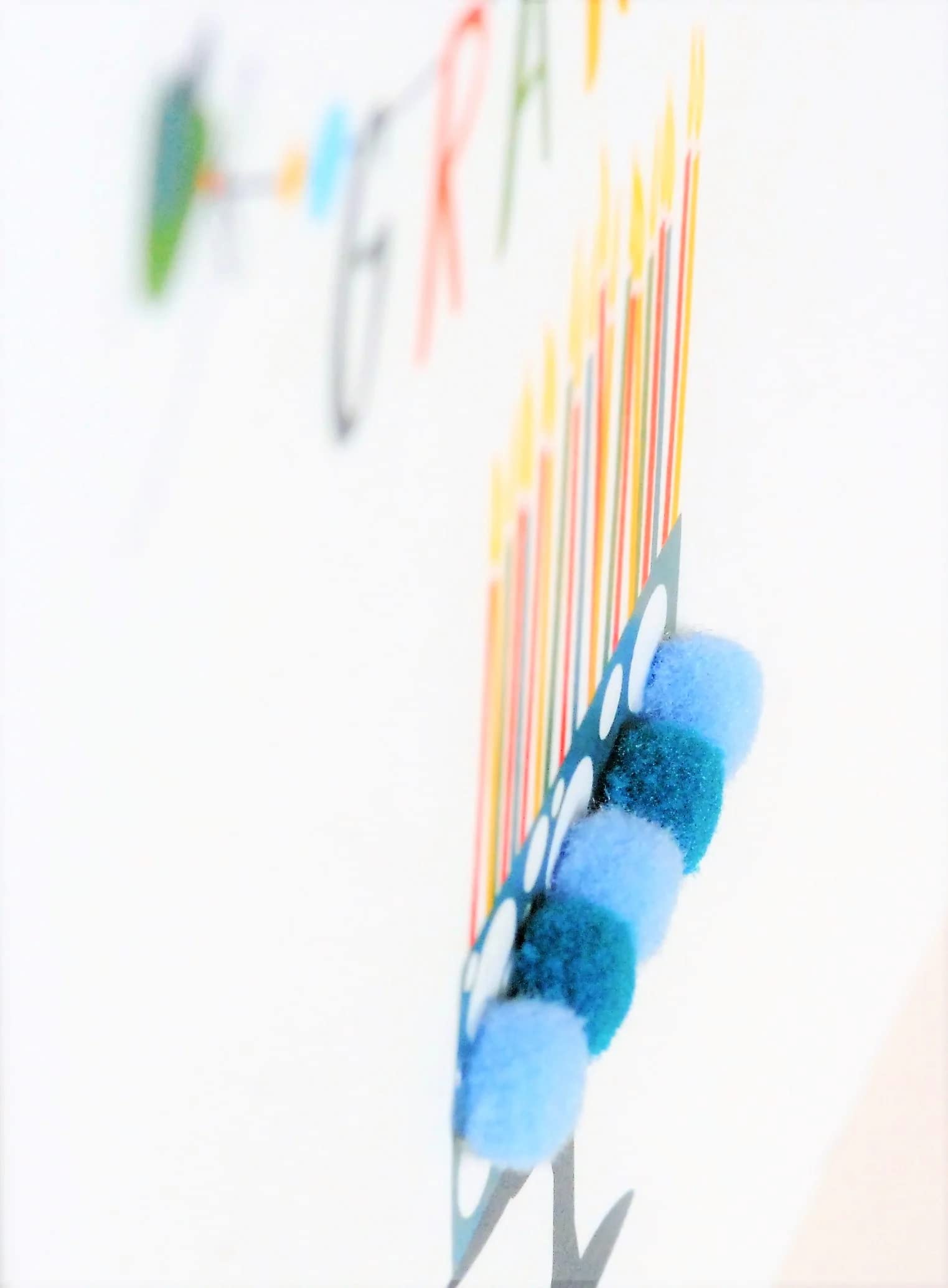 Claire Giles Greeting Cards Pom Pom Happy Birthday, Grandad | 150x150mm | Heavy 350gsm Card 5