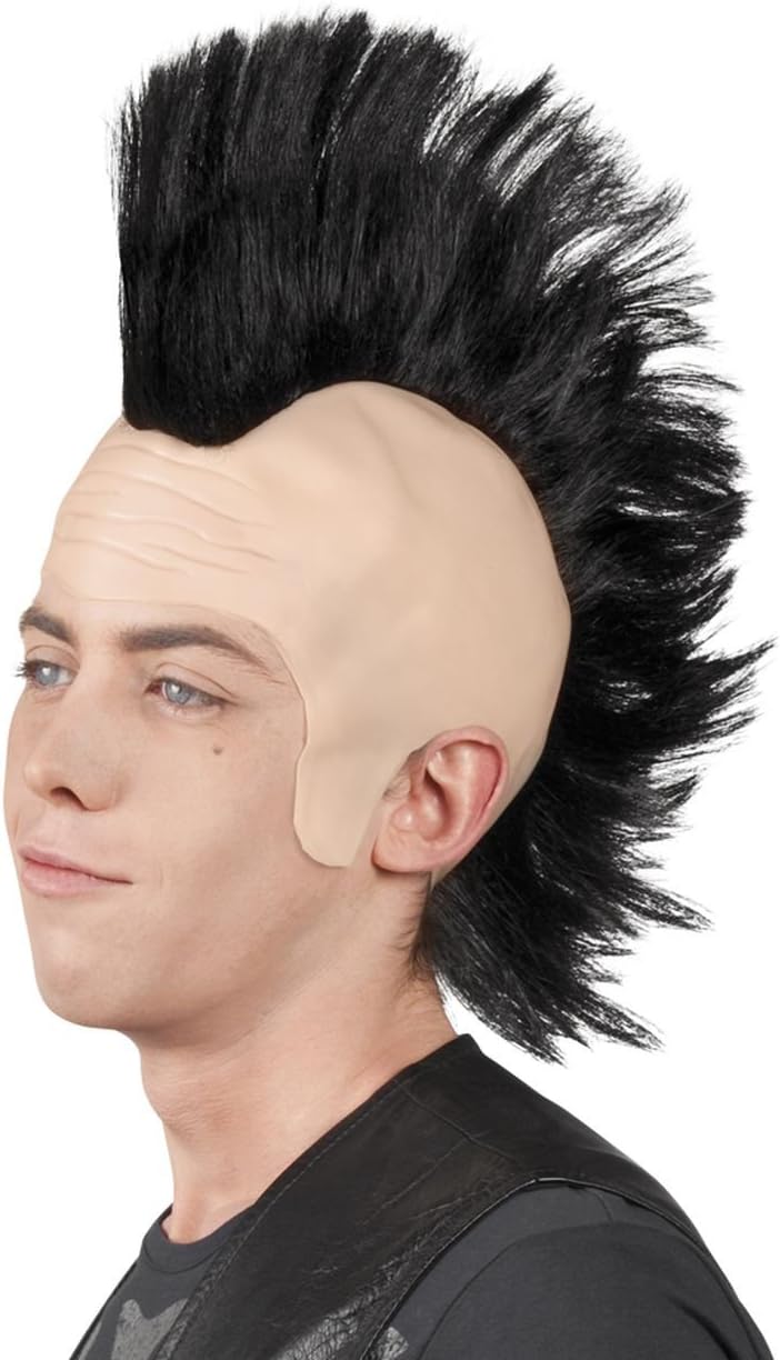 Boland Punk Crest Mohawk Wig – Black Adult Wig for Men 1