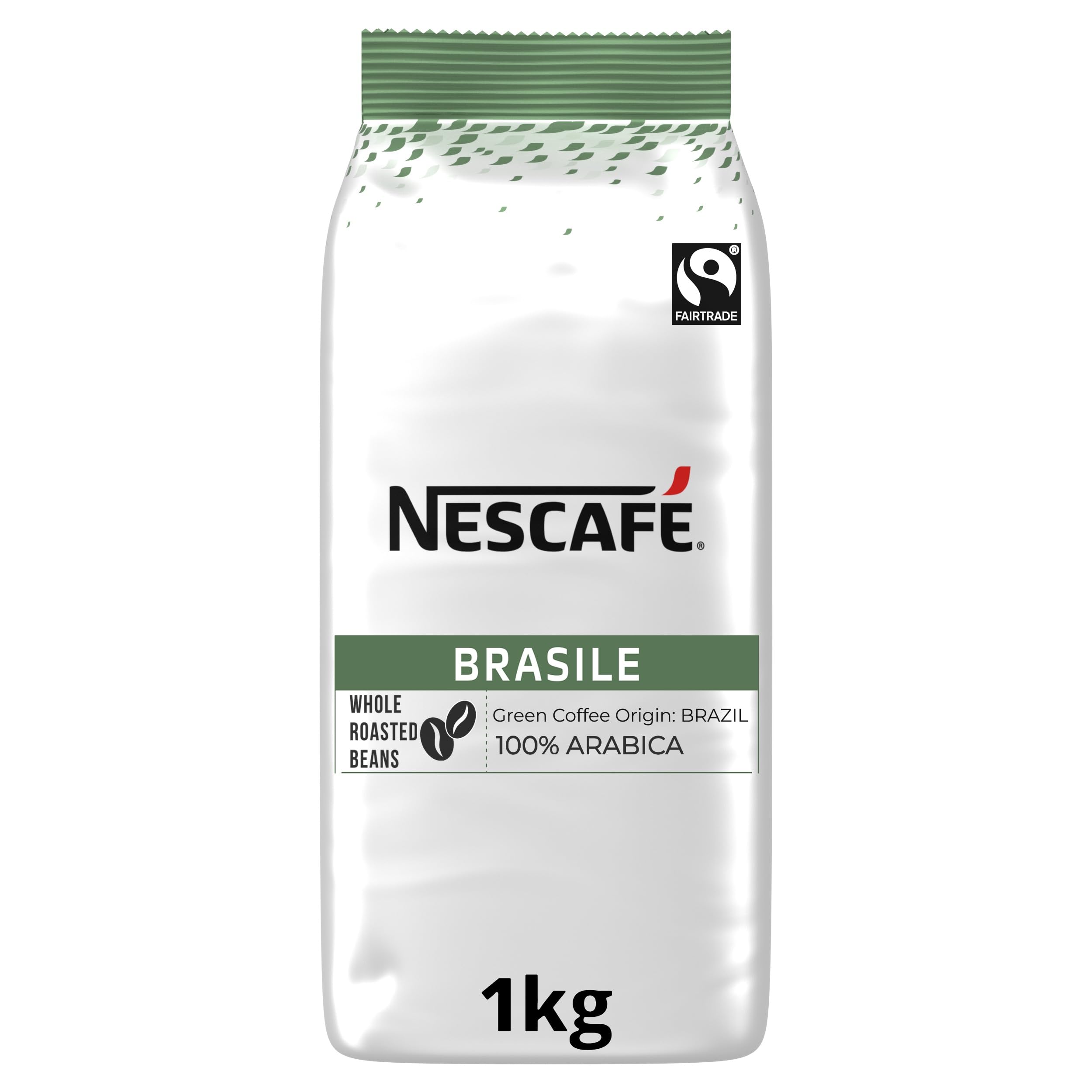 NESCAFÉ Brasile Whole Coffee Beans - 1kg Medium Roast | 100% Arabica | Fairtrade Certified