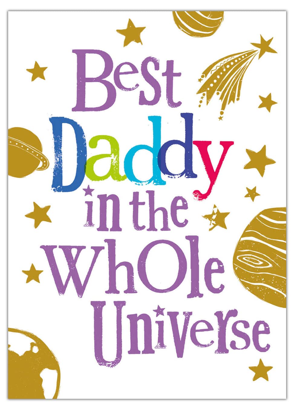 Danilo Promotions LTD Best Daddy In The Universe Greeting Card | 172mm x 124mm | FSC Certified 1