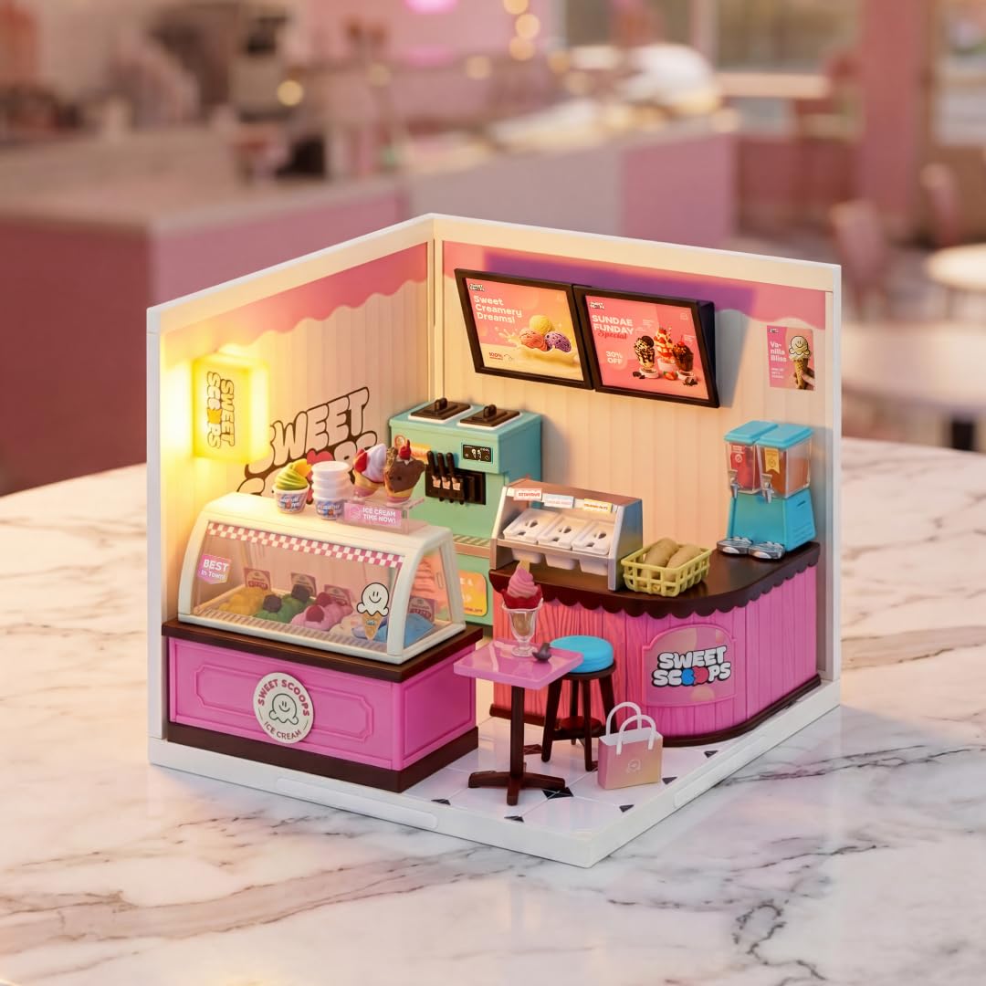 Mini Brands Sweet Scoop Mini Spaces - Build Your Own Diorama | Plastic Construction 4