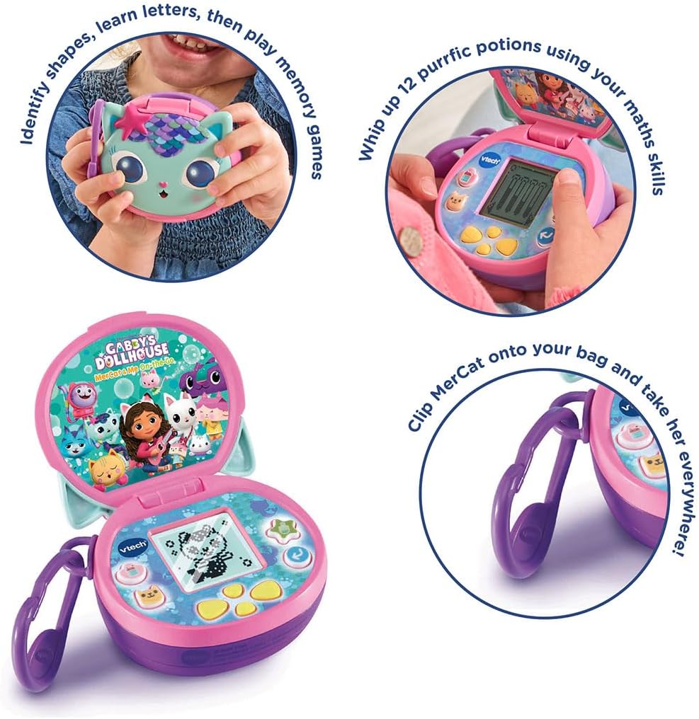 VTech Gabby's Dollhouse MerCat & Me On-the-Go - Interactive Educational Toy for Ages 3-6 2