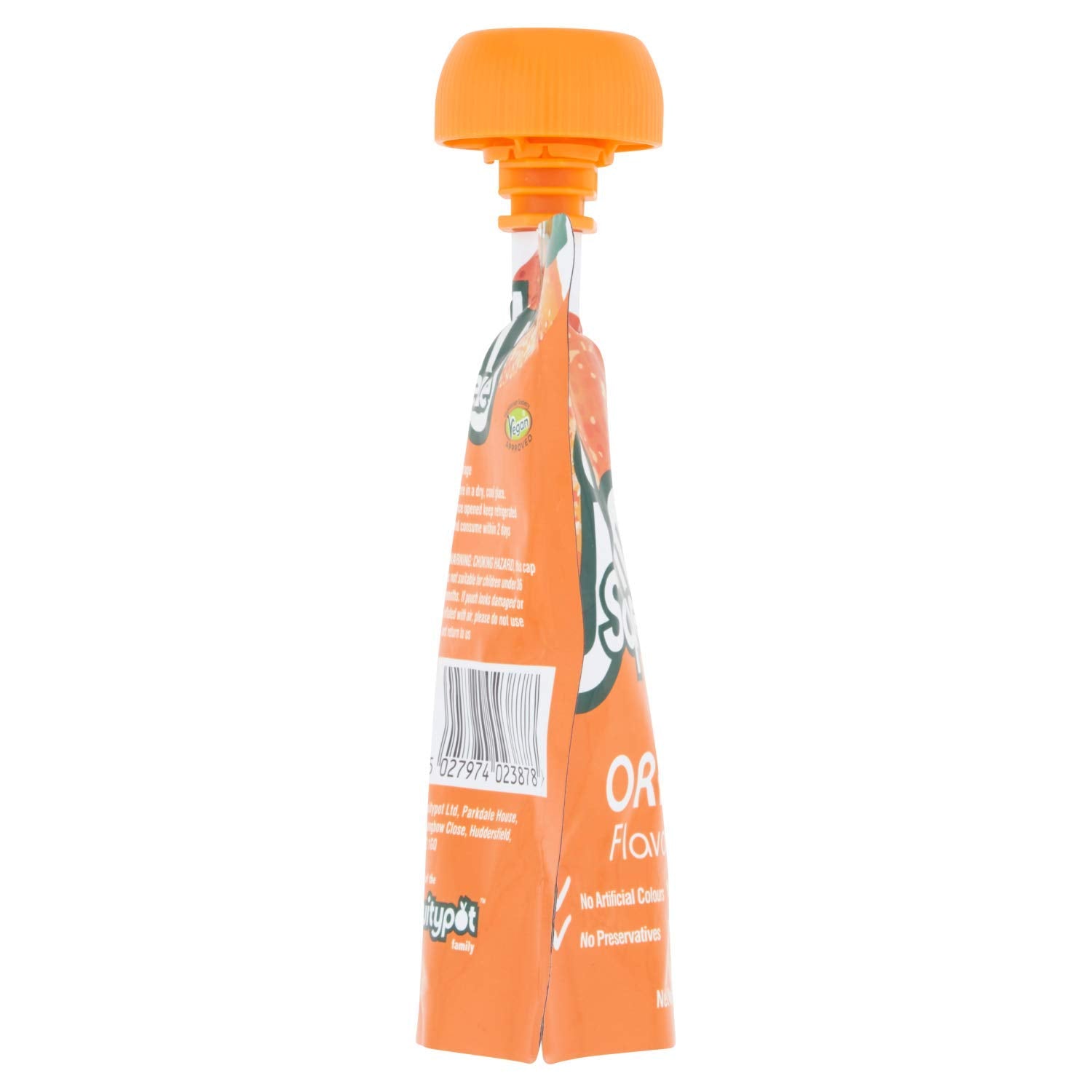 Jelly Squeeze Orange Flavour Jelly Pouches - No Added Sugar | Vegan | 16 x 95 g 2