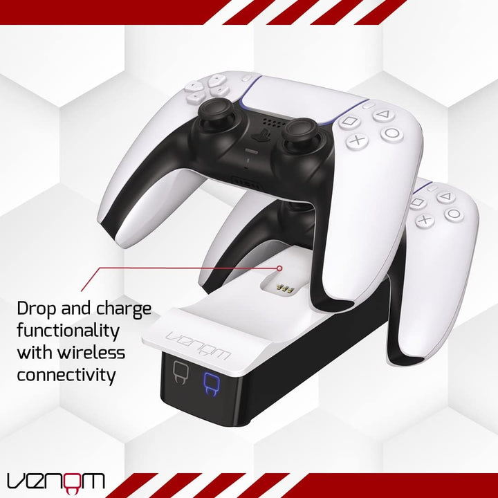 Venom PS5 DualSense Twin Charging Dock Station - White