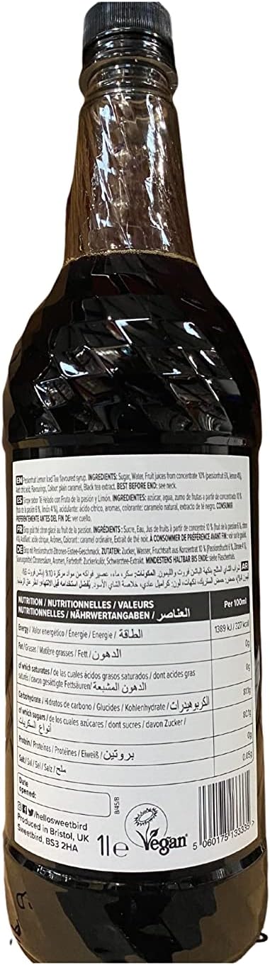Sweetbird Passion Fruit Lemon Iced Tea Syrup (1 Litre)
