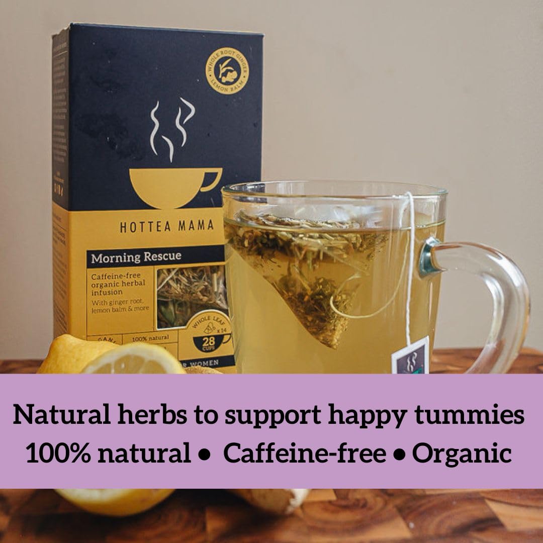 HOTTEA MAMA Morning Rescue Pregnancy Tea | Caffeine-Free Herbal Blend for Nausea Relief 11