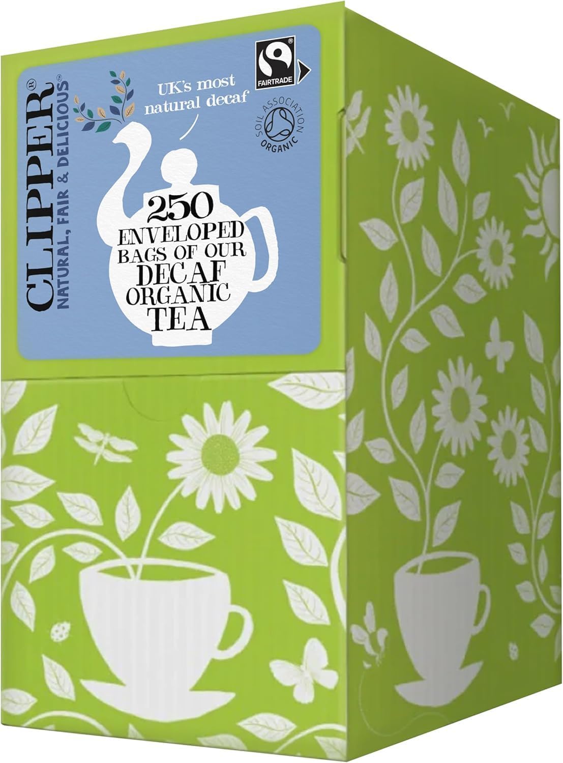 Clipper Natural, Fair & Delicious Organic Everyday Decaf Black Tea Bags - 250 Count, Naturally Decaffeinated 1