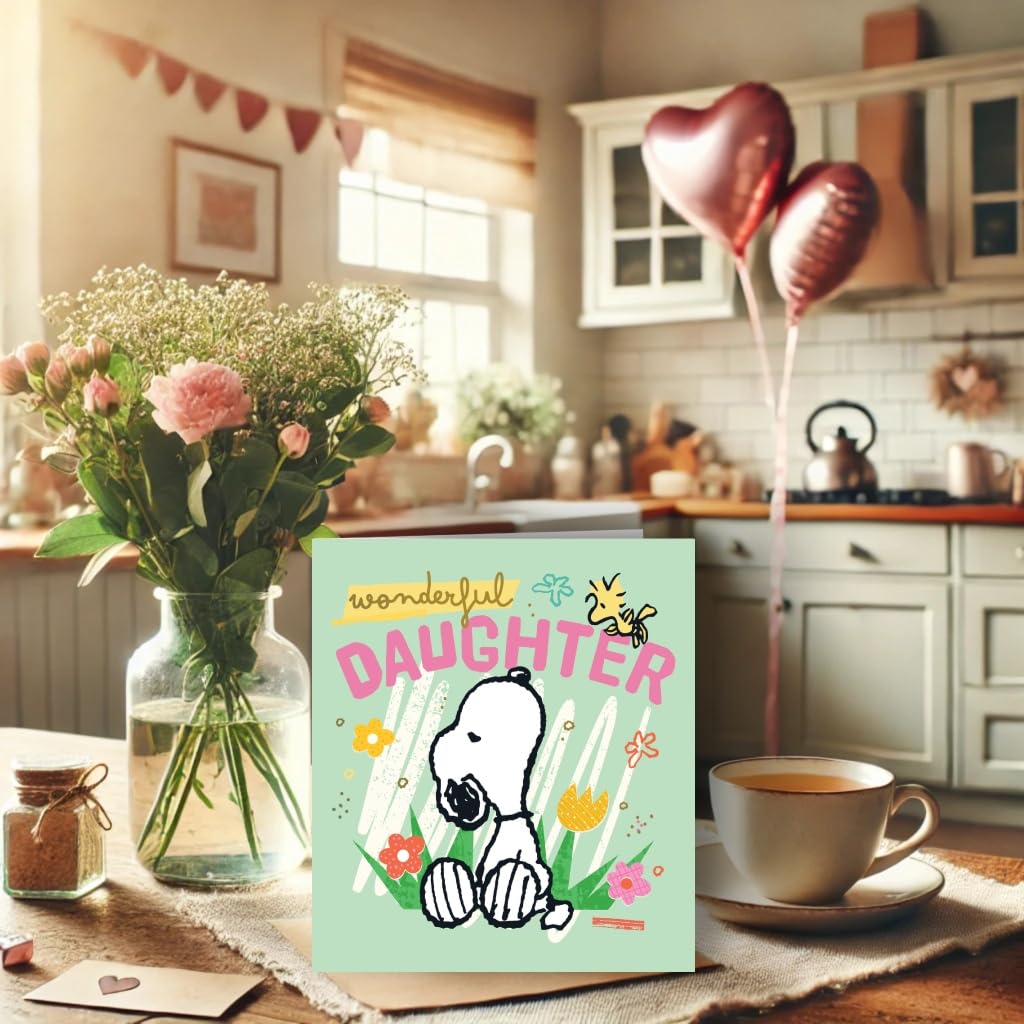 Danilo Promotions LTD Peanuts Wonderful Daughter Birthday Card | Snoopy Design | Standard Size 3