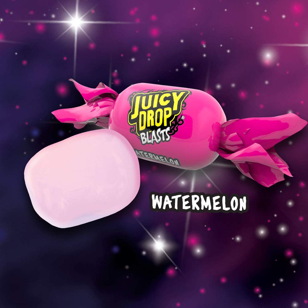 Juicy Drop Blasts Sweets 1kg - 6 Assorted Flavours (Watermelon, Strawberry, Lemon, Raspberry, Apple, Cola)