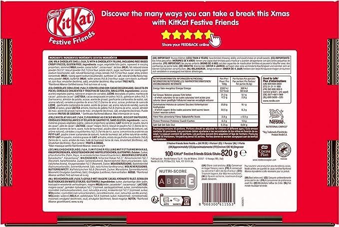 KitKat Christmas Friends 100ct Assorted Gluten-Free Milk Chocolate Figures 8