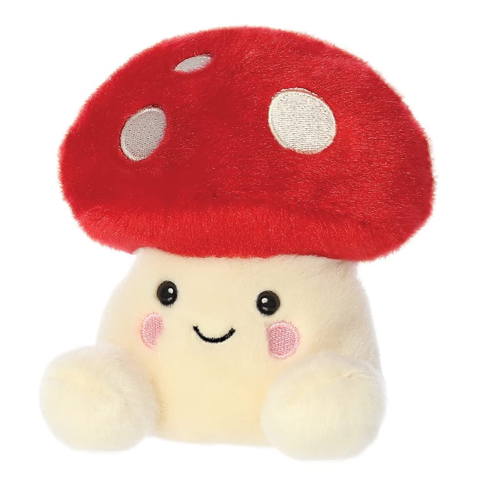 AURORA Palm Pals Amanita Mushroom Stuffed Toy - 12 cm Plush, Red & Beige | Eco-Friendly 2