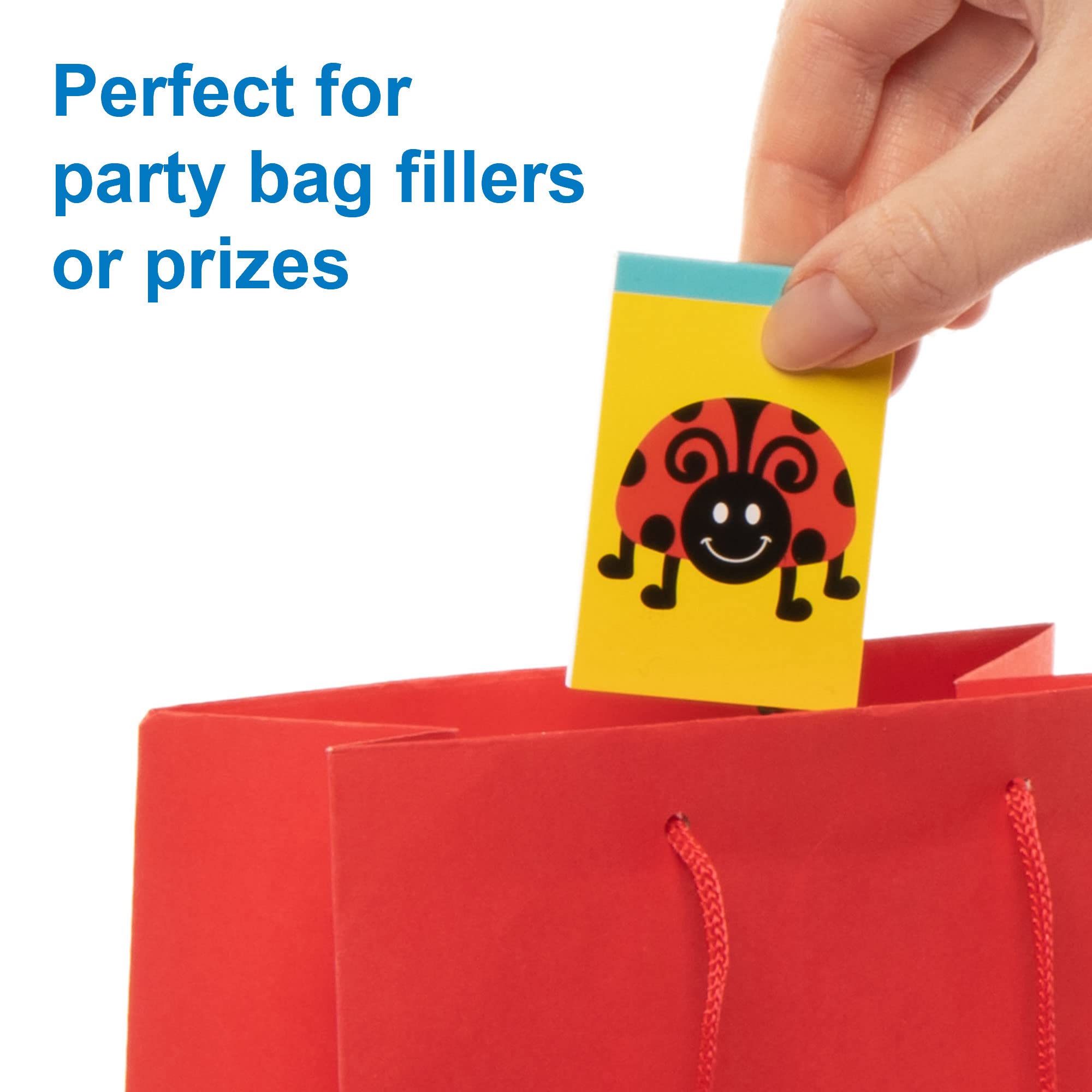 Baker Ross Novelty Notebooks - Pack of 12 Assorted Designs | Pocket Size Memo Pads for Party Favours 5