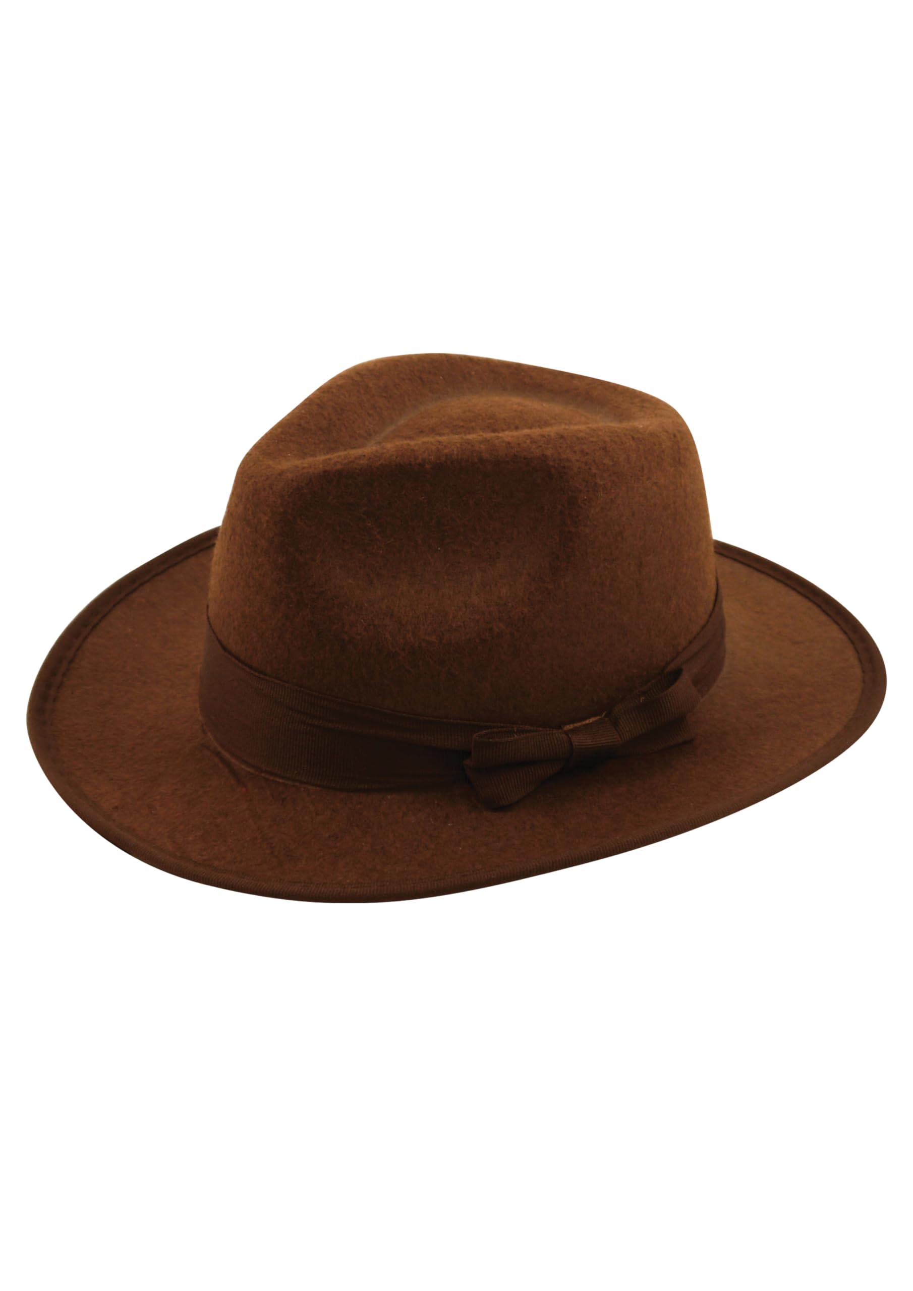 HENBRANDT Brown Polyester Explorer Fedora Hat - Adult One Size | Ideal for Fancy Dress & Cosplay 1