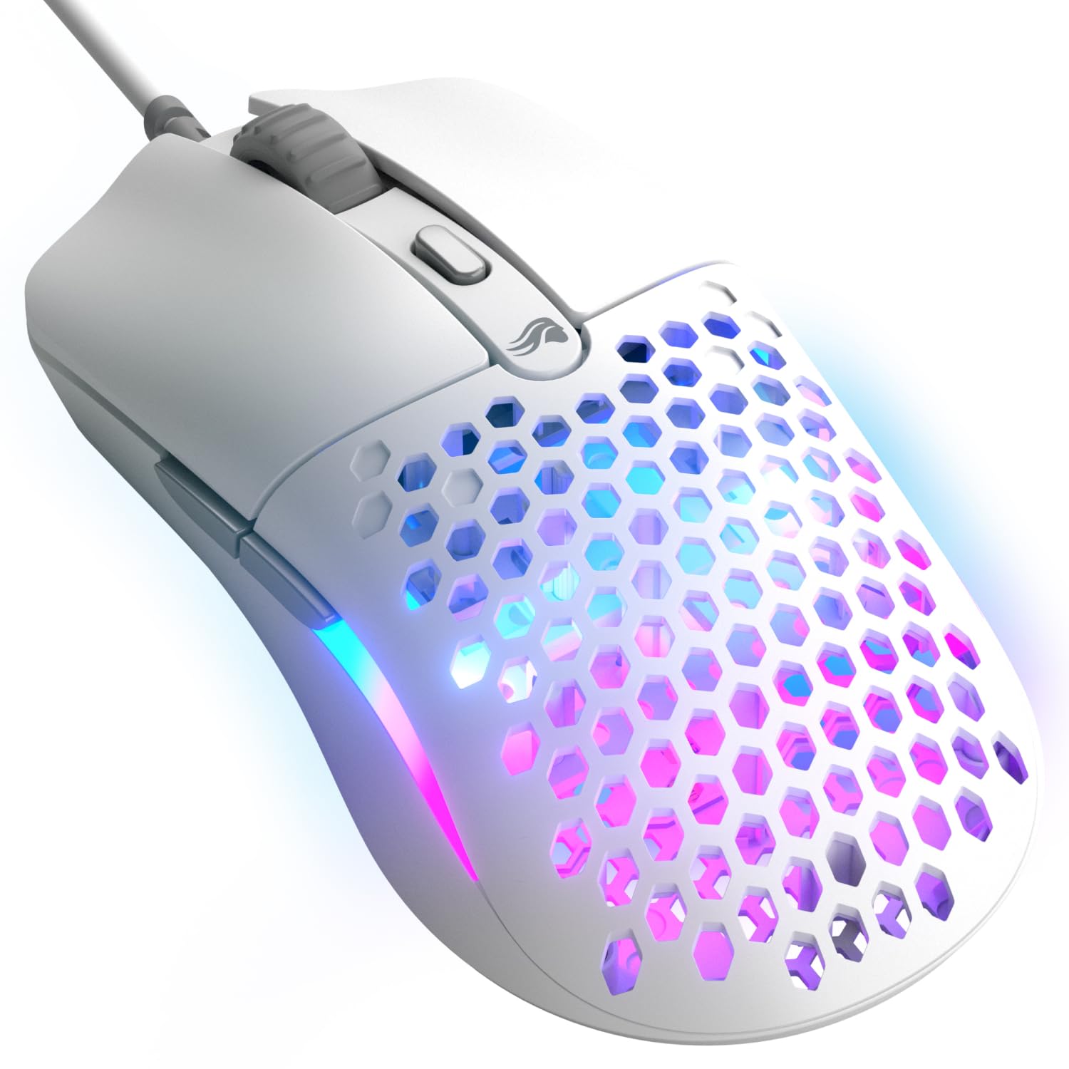 GLORIOUS Model O Eternal Ultralight RGB Gaming Mouse - White | 55g | 6 Programmable Buttons | 12K DPI 1