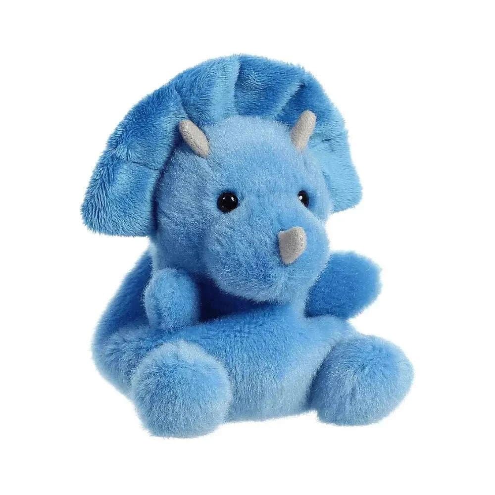 AURORA Palm Pals Tank Triceratops Dinosaur Soft Toy - 5 Inch Blue Plush | Eco-Friendly, Suitable from Birth 1