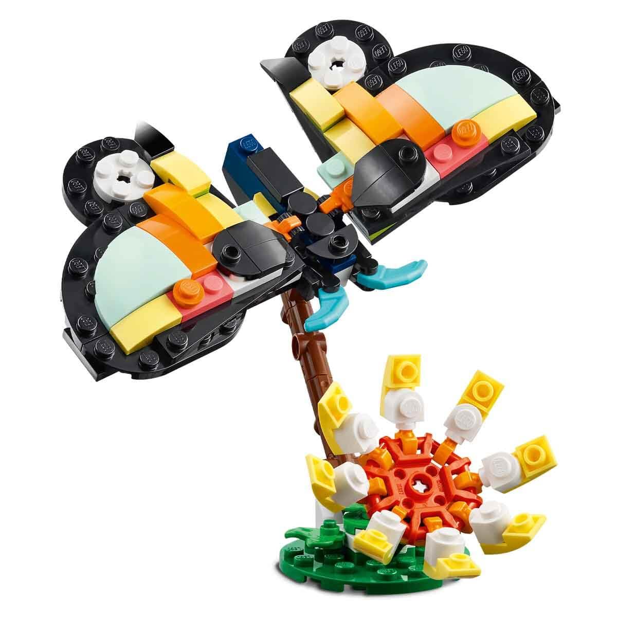 LEGO Creator 3in1 Wild Animals: Tropical Toucan with Flower Building Set - 225 Pieces 4
