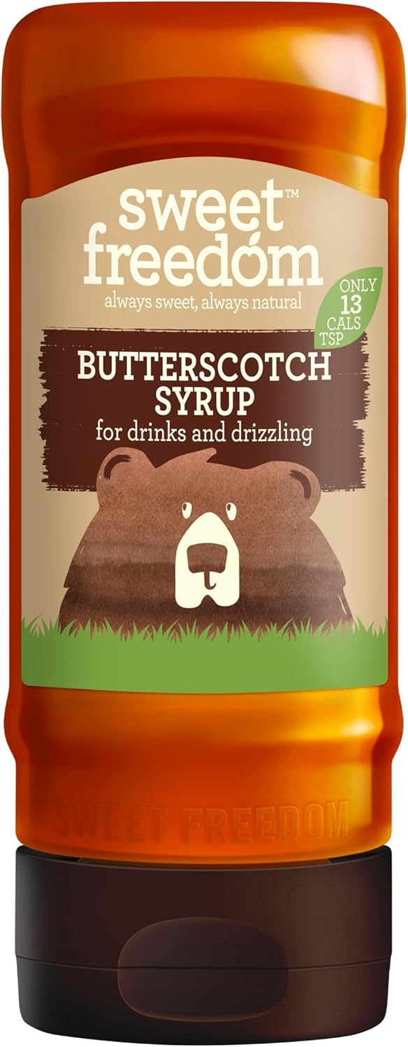 Sweet Freedom Butterscotch Syrup - Naturally Sweetened Fruit Flavor | 350g