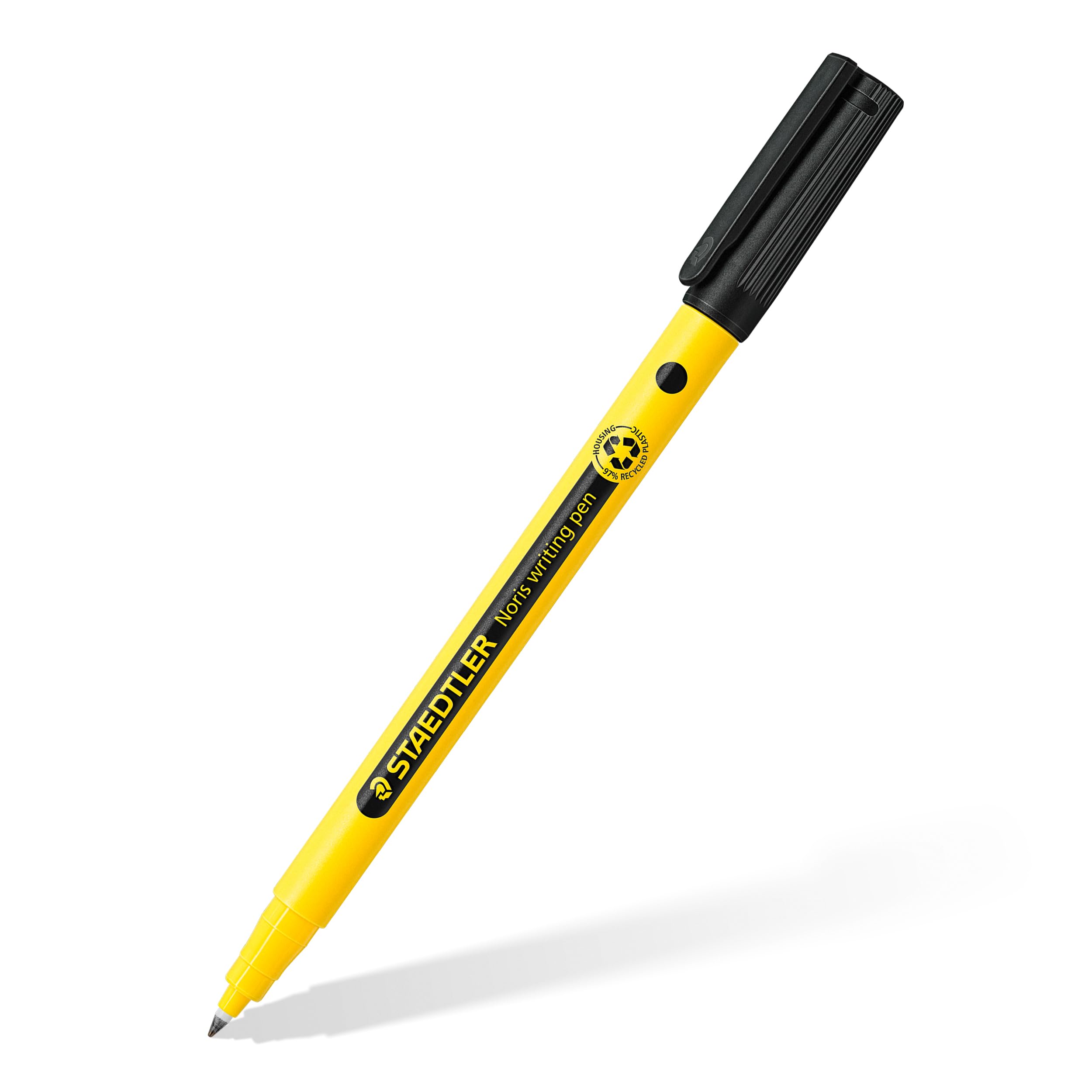 STAEDTLER Noris Handwriting Pen - Black | 0.6mm Fineliner Tip | Pack of 4 2