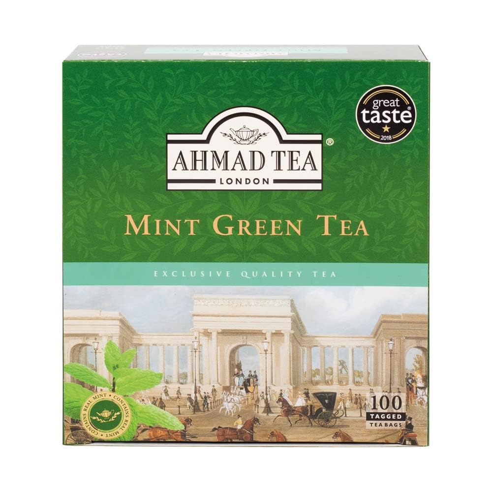 Ahmad Tea Mint Green Tea - Refreshing Blend with Mint | 100 Teabags | 276g 1