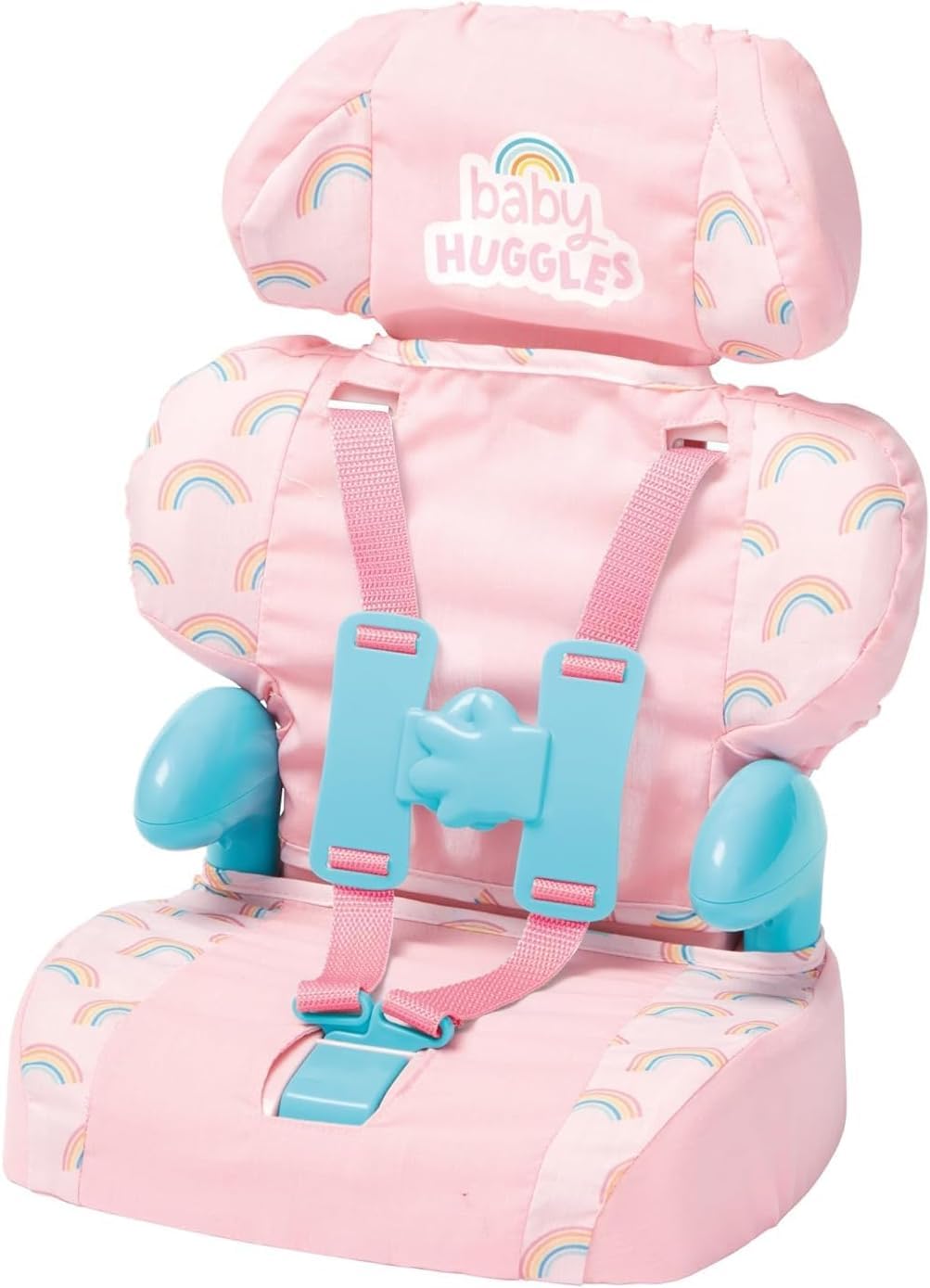 Casdon Baby Huggles Car Booster Seat - Pink Doll Playset for Ages 3+ 1