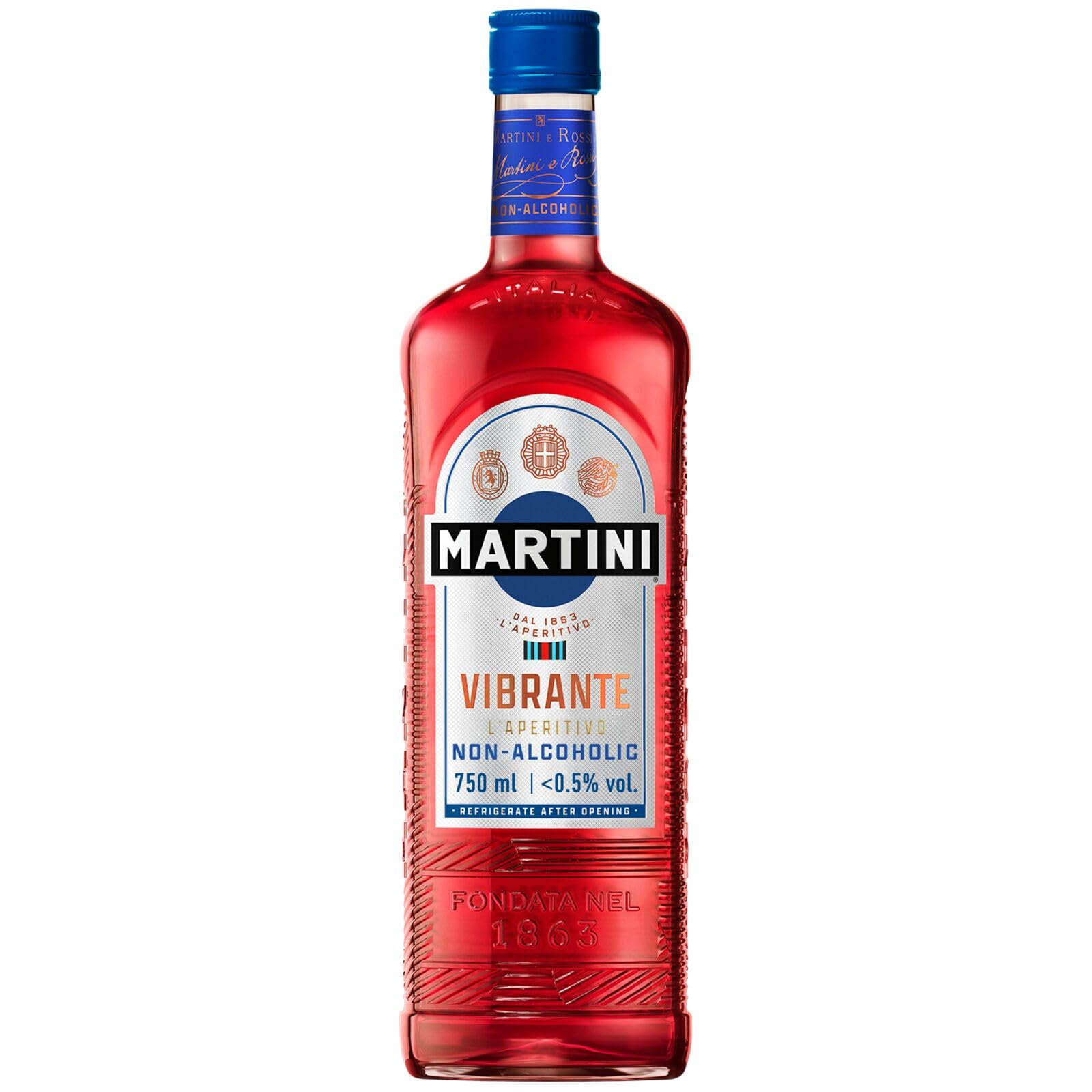 MARTINI Vibrante Non Alcoholic Aperitivo - 75cl Bottle | <0.5% ABV | Gluten Free