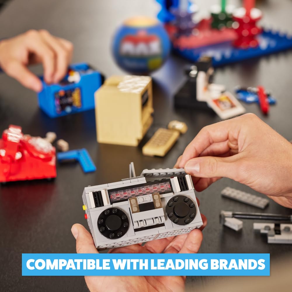 MAX Premium Retro Building Bricks - Cassette Radio Building Set for Kids 3+ 3
