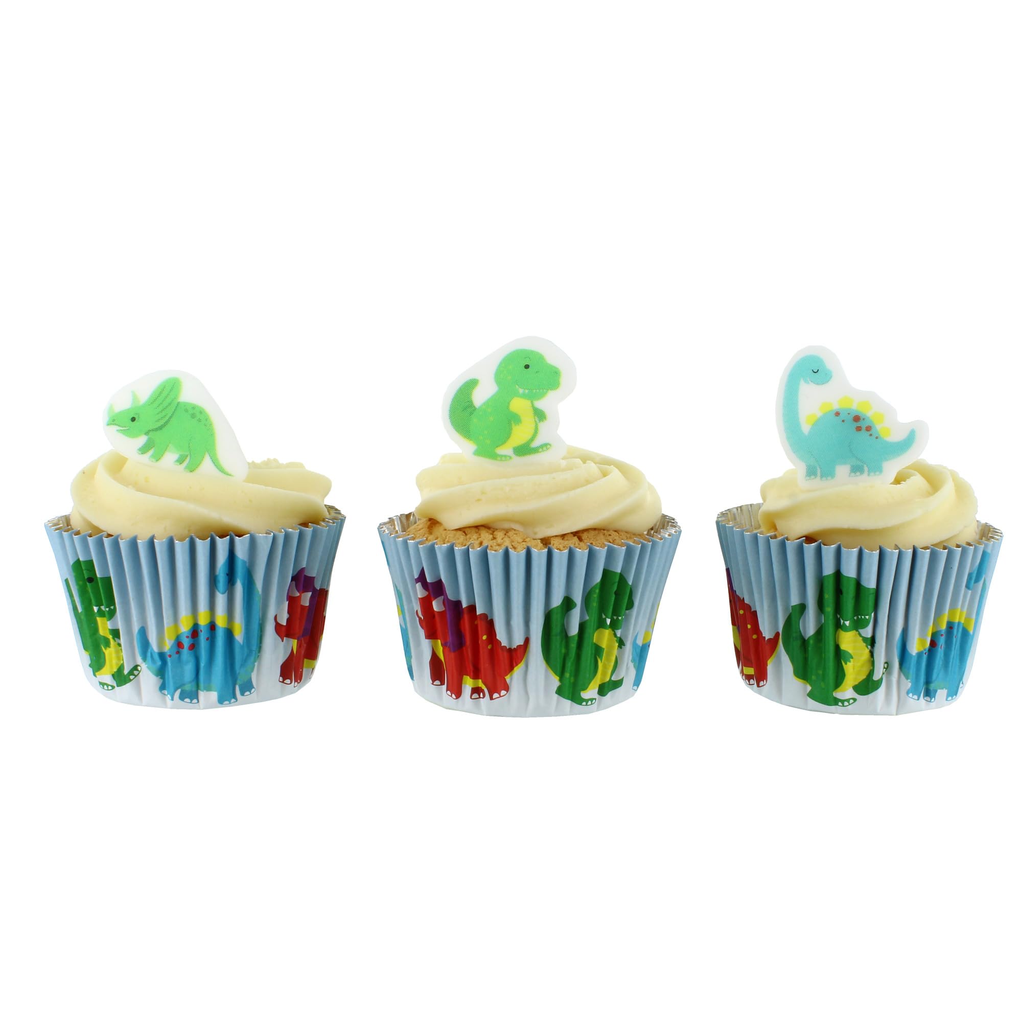 Culpitt – Dinosaurier-Zuckerdekorationen, 32 Stück, essbare Cupcake-Topper 3