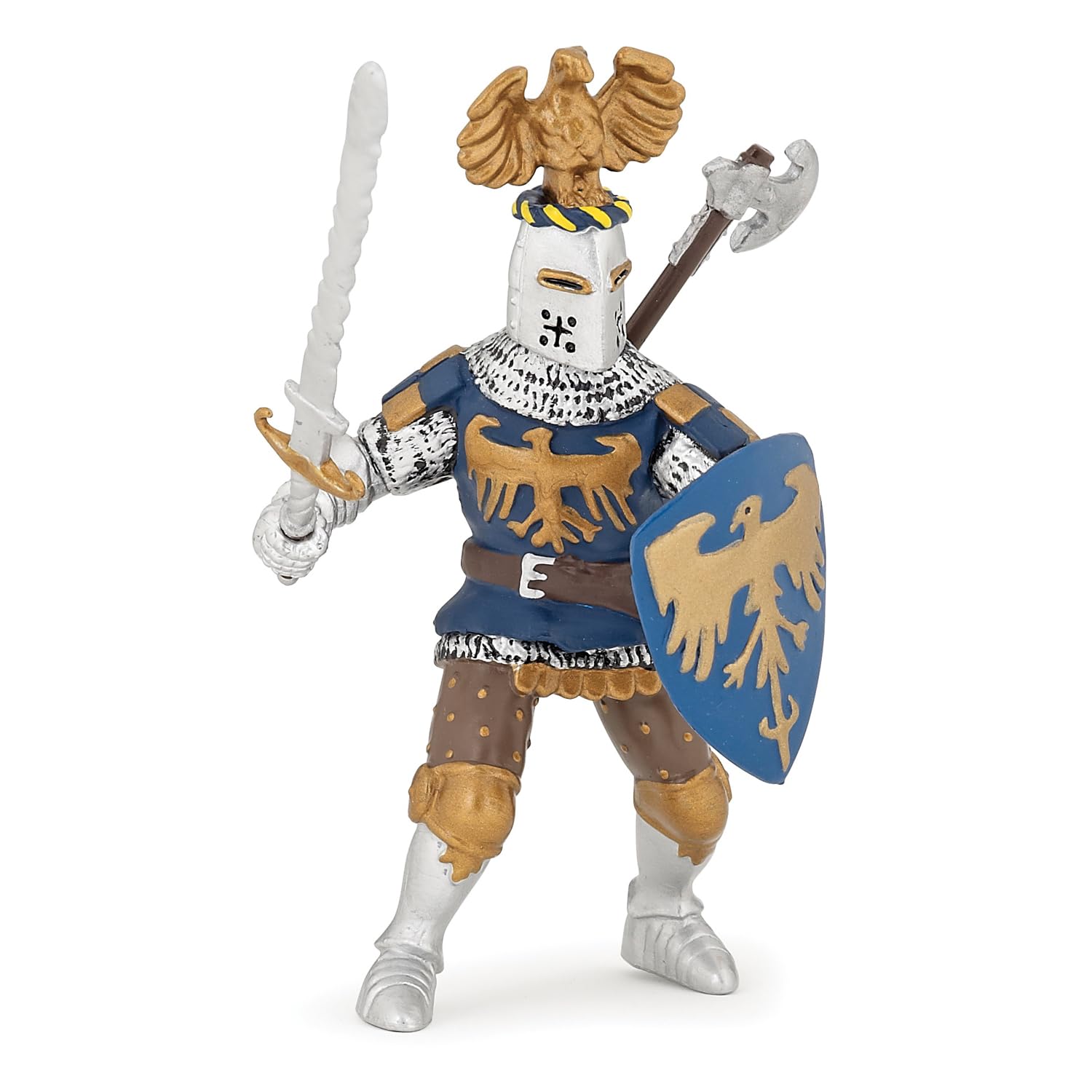 Papo MEDIEVAL-FANTASY Figurine 39362 Crested Blue Knight, Multicolour 1