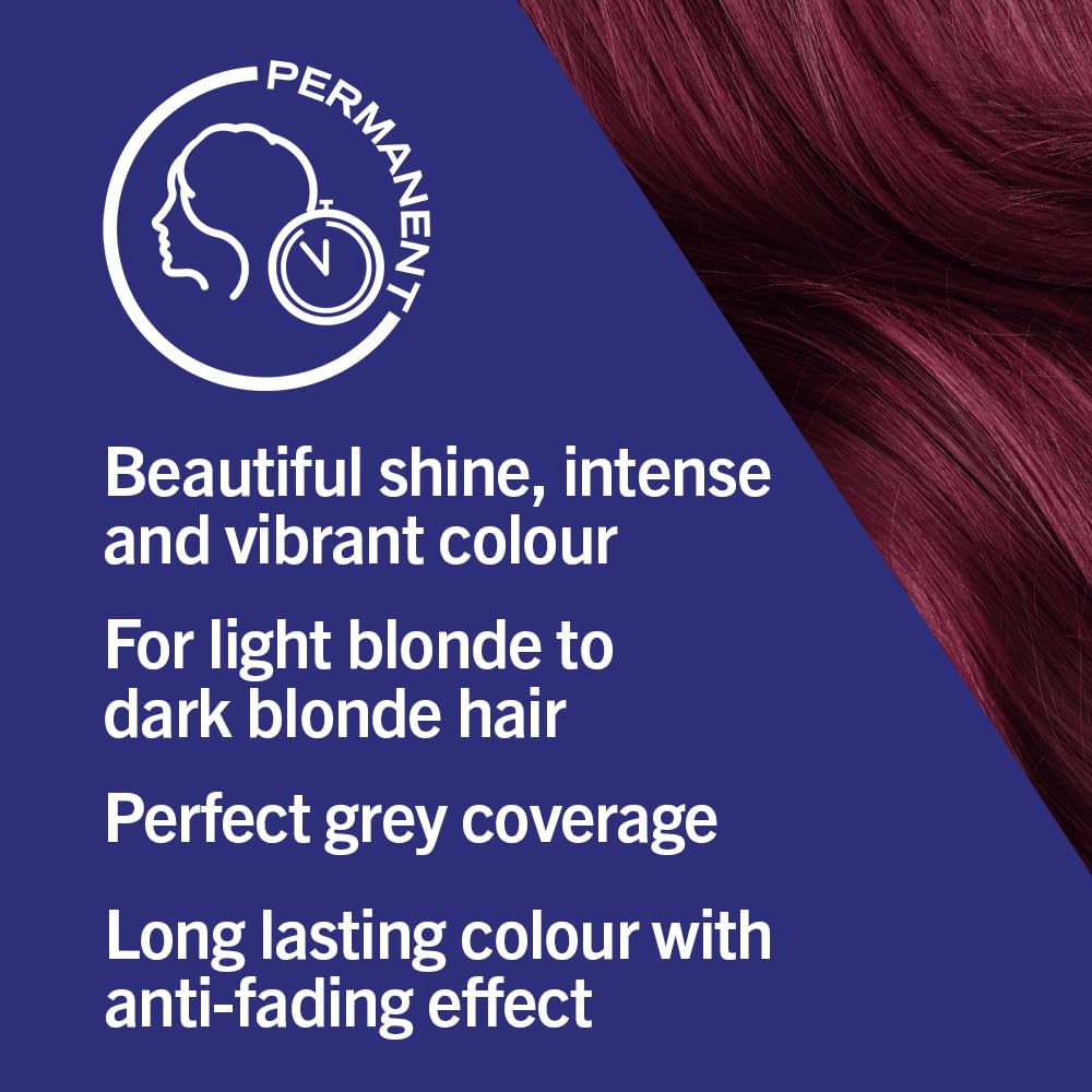 Schwarzkopf LIVE Intense Colour Berry Red 044 - Permanent Hair Dye with Vibrancy Serum 3