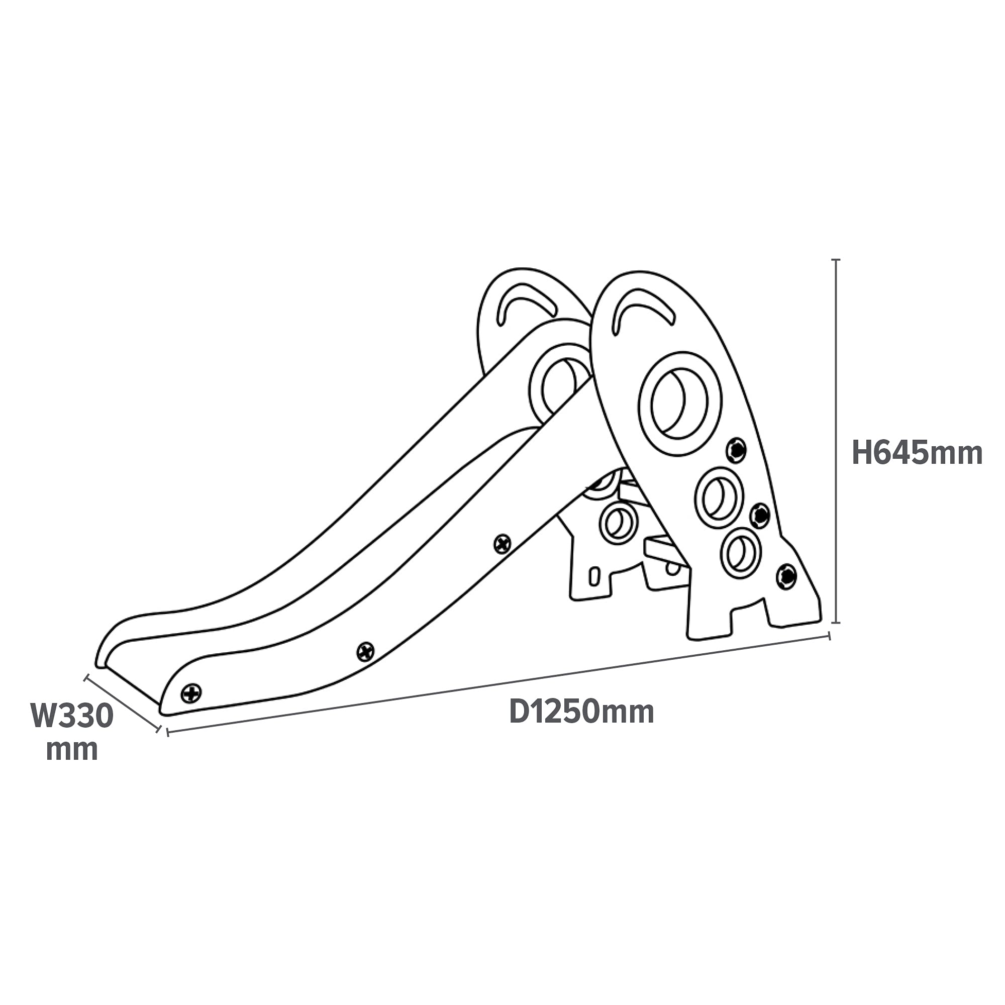 Liberty House Toys Rocket Slide - Toddler First Slide, Indoor/Outdoor Use, White/Grey | H645mm 6