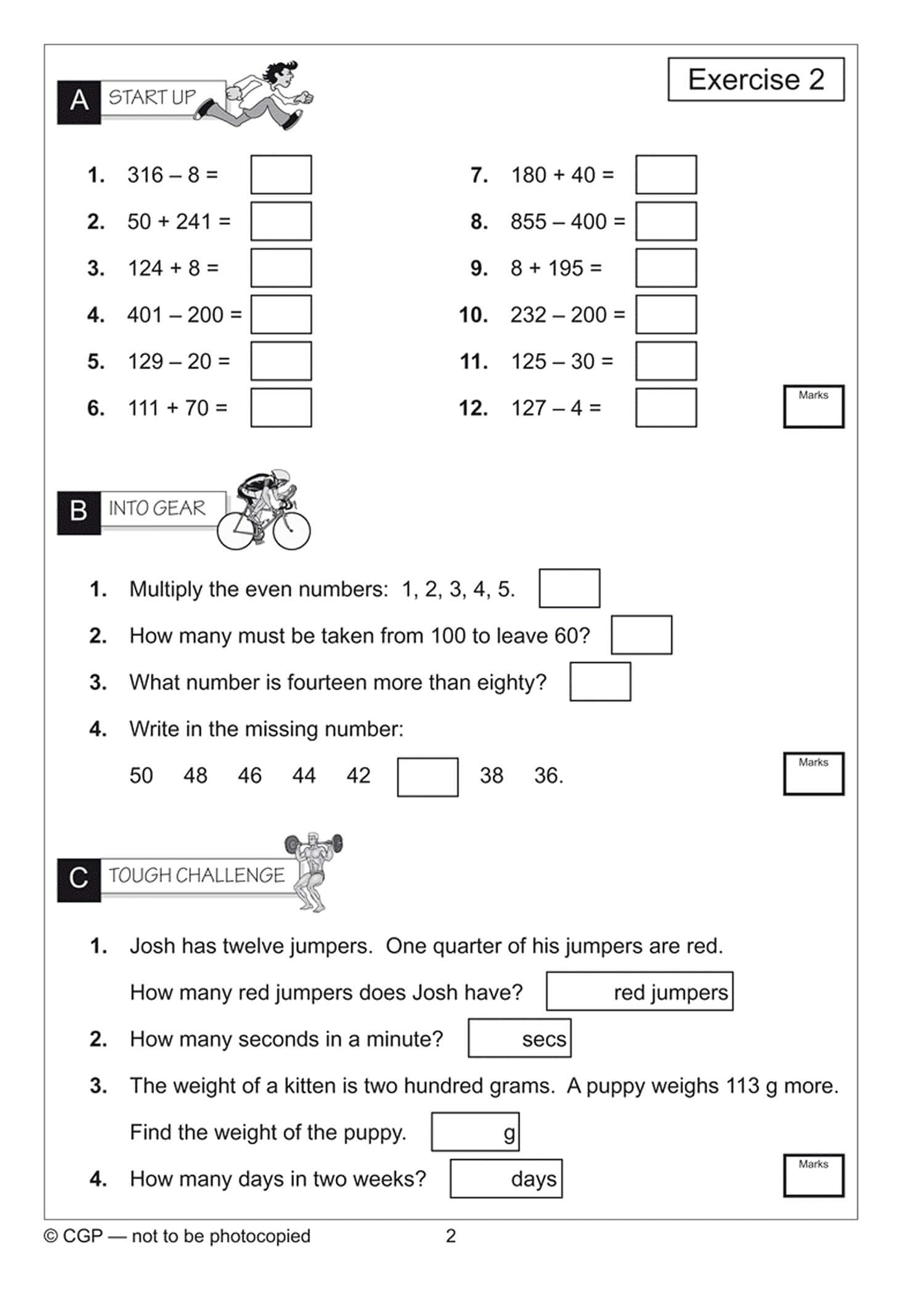 CGP KS2 Mental Maths Workout - Year 3 Study Aid | Paperback | Ages 7-8 3