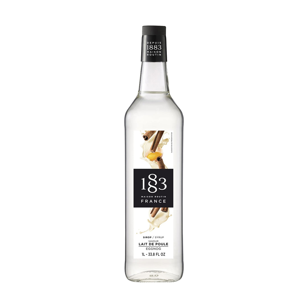 1883 Maison Routin - Eggnog Syrup for Hot Drinks & Cocktails Glass Bottle 1L