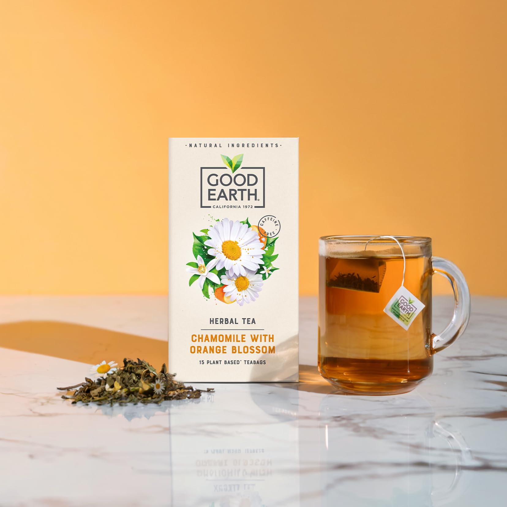 Good Earth Tea Co. - Kamille mit Orangenblüten-Kräuterteebeuteln 3
