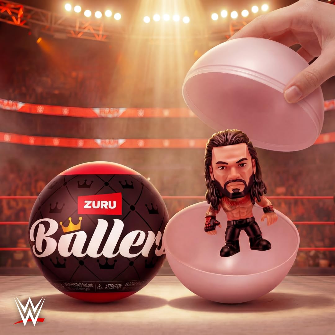 ZURU BALLERS WWE Series 1 Action Figure Playset - 2 Pack | Collectible Wrestlers | Ages 3+ 2