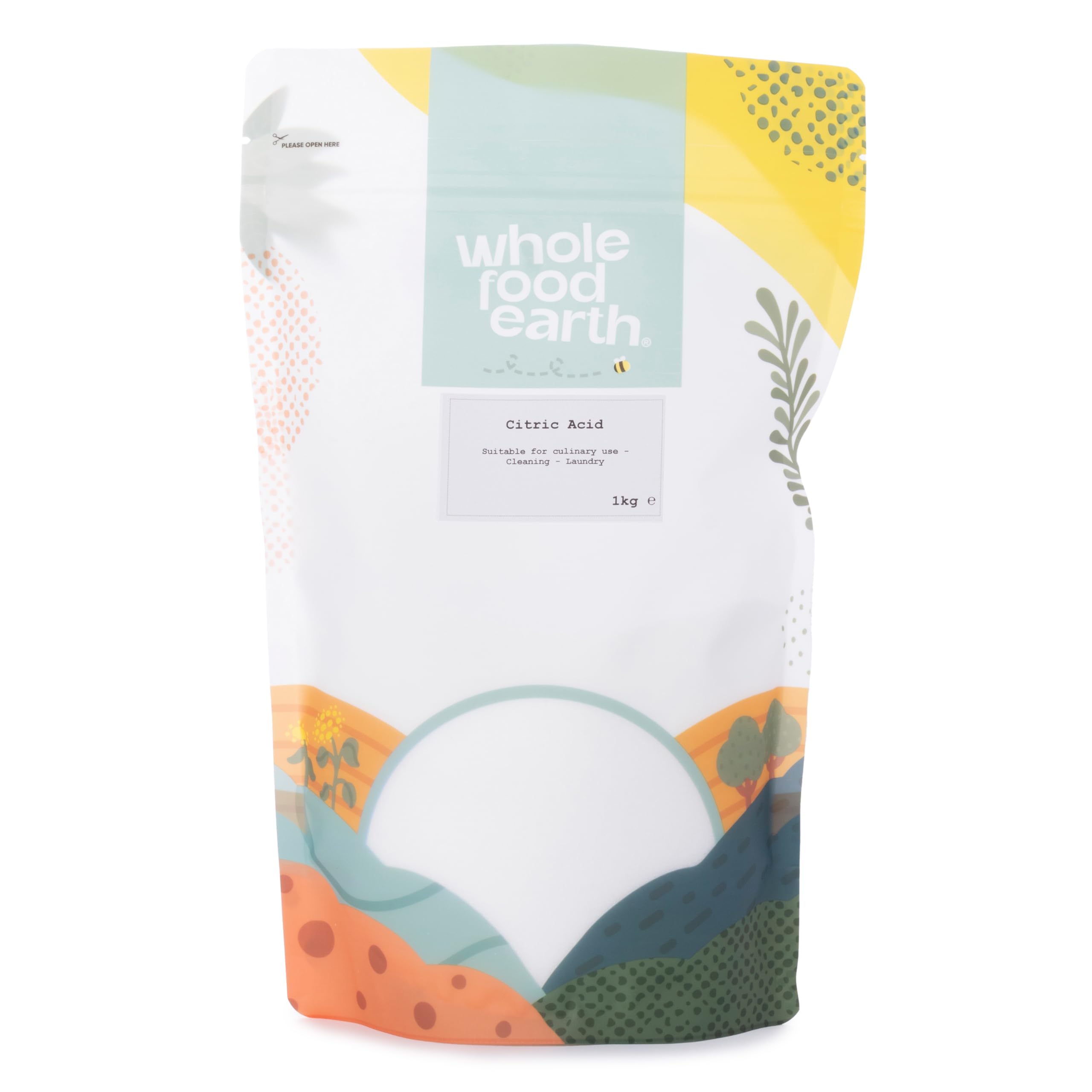 Wholefood Earth Food Grade Anhydrous Citric Acid Powder | 1kg 1