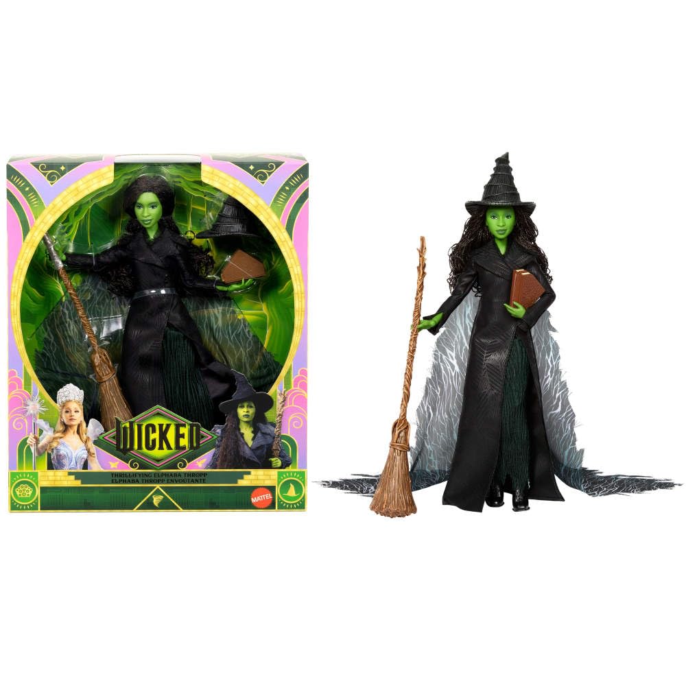 Mattel Wicked: Part 2 Elphaba Deluxe Fashion Doll with Removable Outfit and 4 Accessories - JFM12 1
