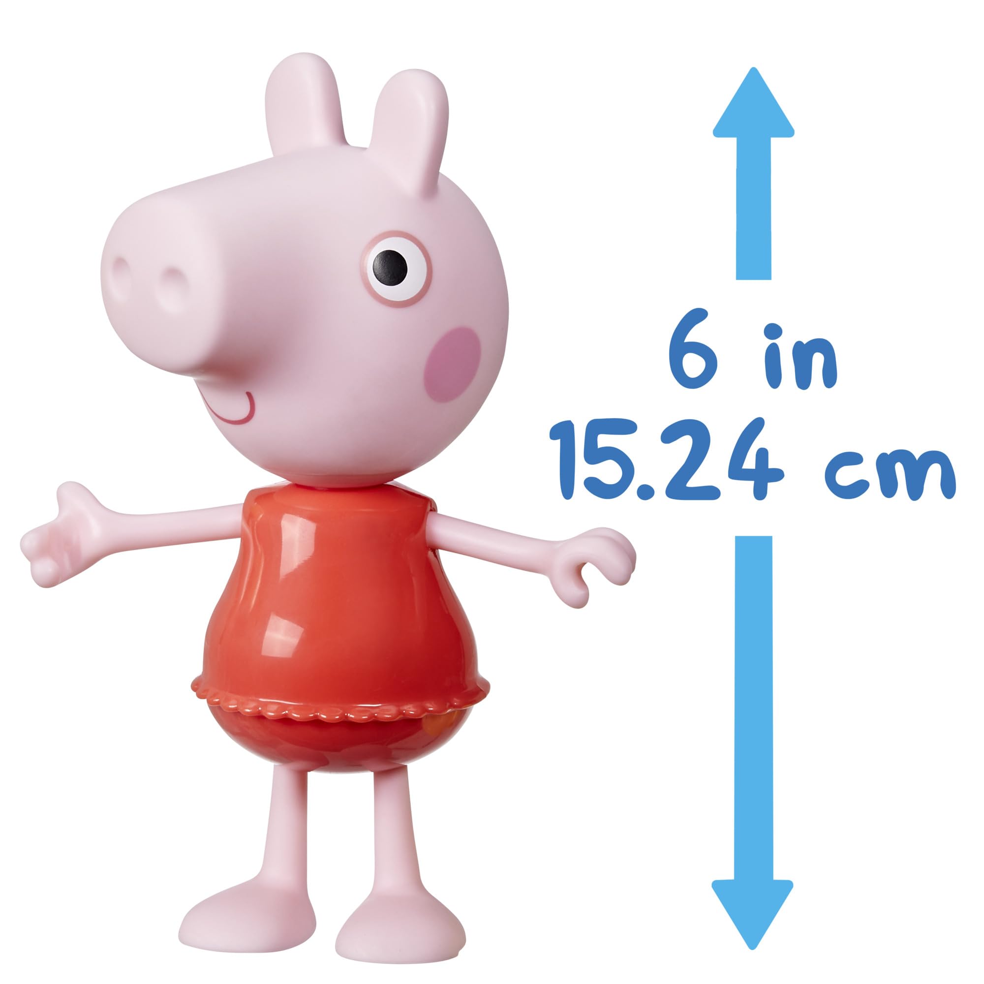 Peppa Pig Dress-Up Figure - 15 cm Doll with 6 Rain & Snow Accessories for Imaginative Play 2