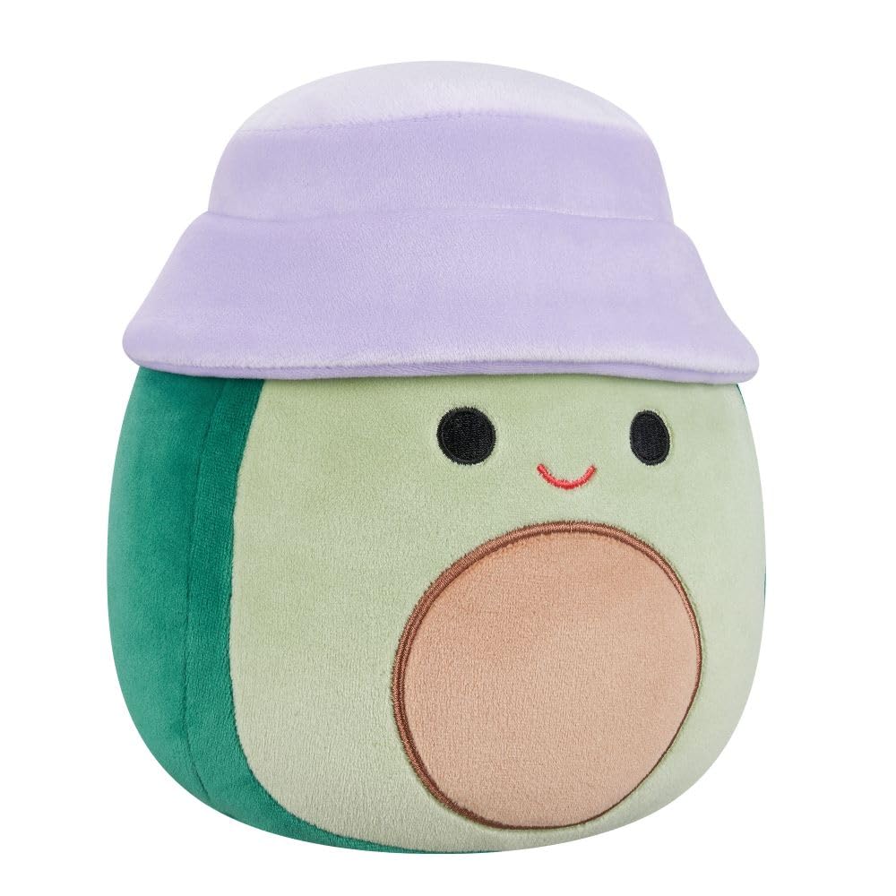 Squishmallows Austin the Green Avocado Plush - 7.5-Inch with Bucket Hat 5