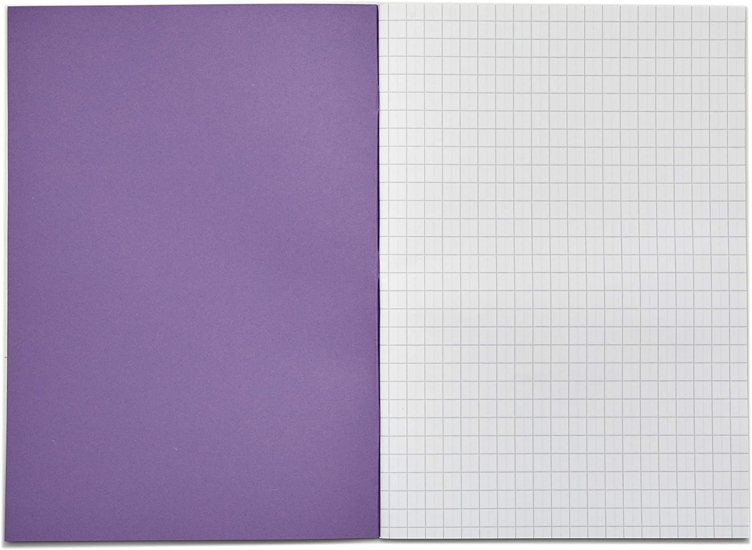Rhino A4 Exercise Books - 64-Page, 10mm Squared Paper Notebook, 10-Pack, Purple Cover 4