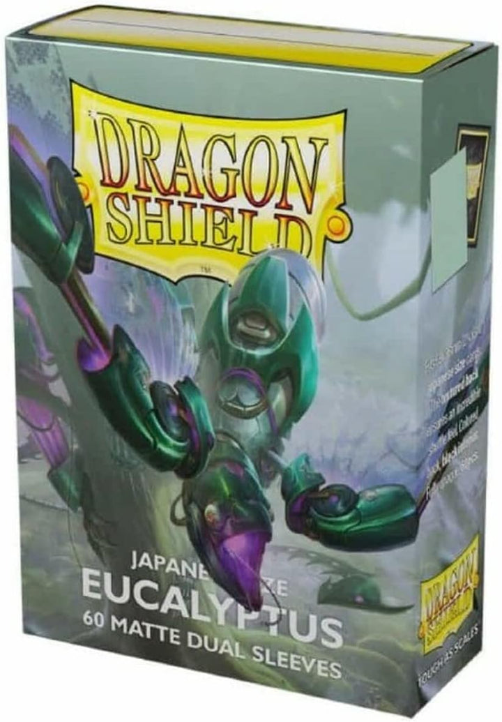Dragon Shield Japanese Size Card Sleeves - Black Interior, Clear Front Matte Back - Pack of 60