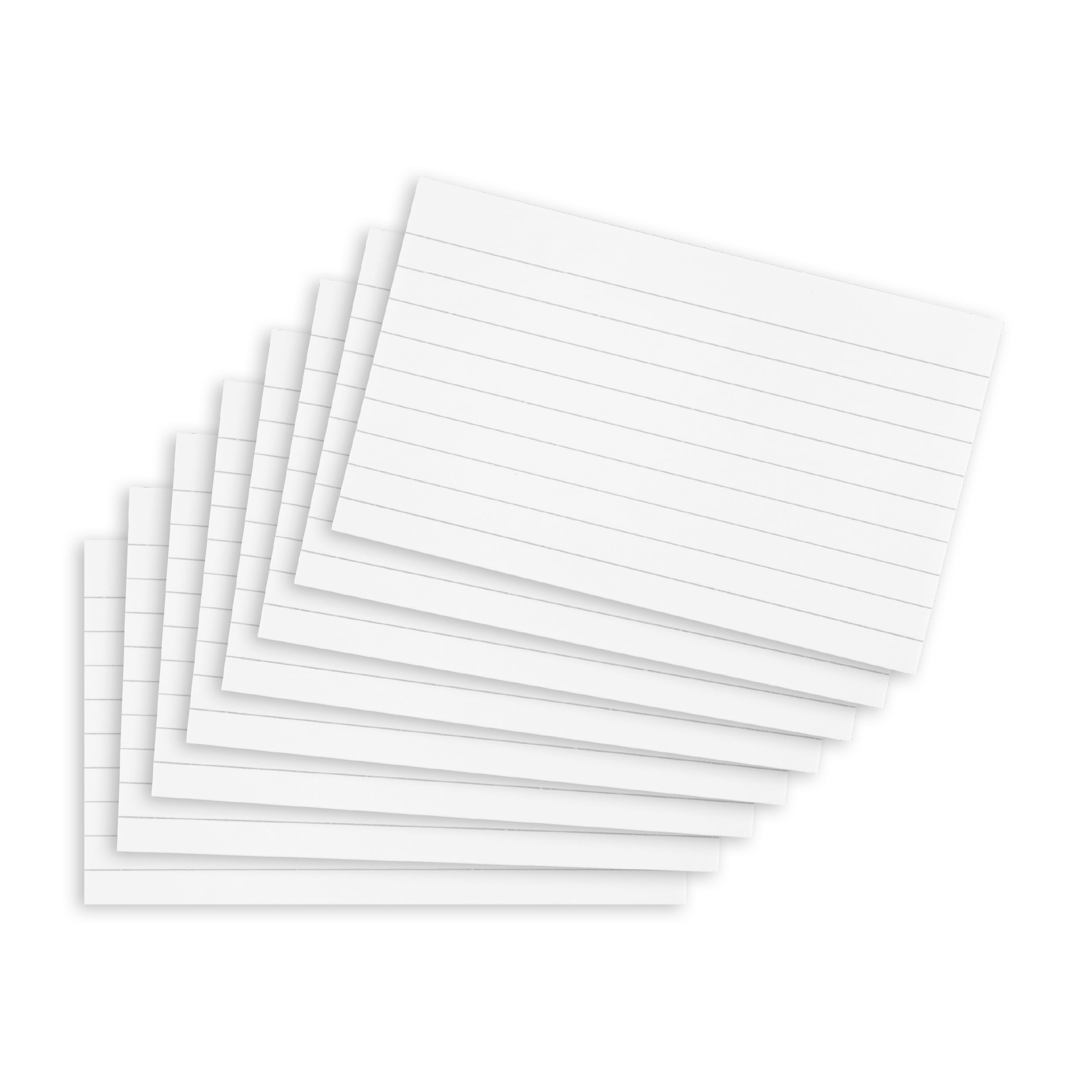 SUMMIT Index Cards - 200 Pack Lined Revision Cards | 125 x 75 mm | White Cardboard 1