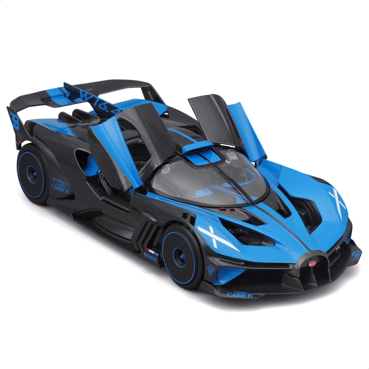 Maisto Bugatti Bolide 1:24 Scale Die-Cast Model Car - Blue | Opening Doors | Working Steering & Suspension 2