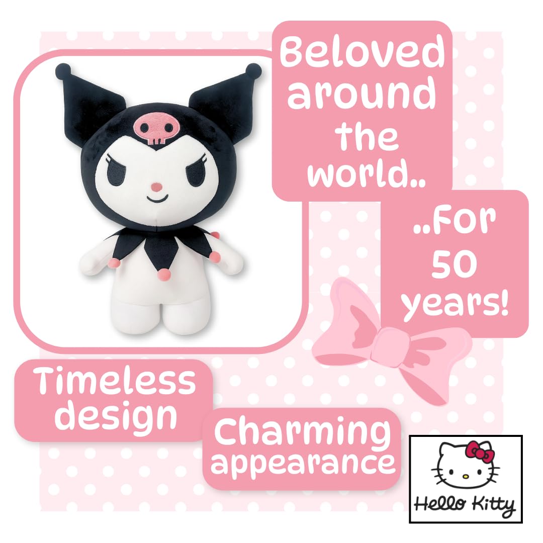 Hello Kitty Official Kuromi Plush Toy - 40 CM Large Standing Sanrio Character, Soft Cotton Stuffed Animal 10