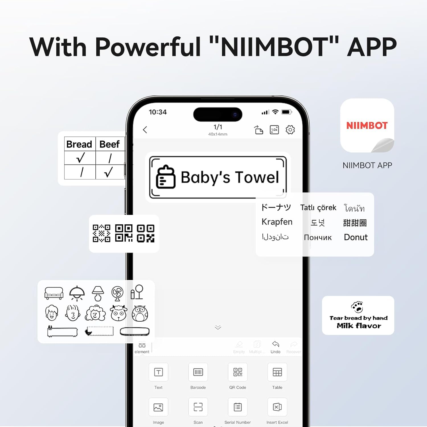 NIIMBOT Thermal Label Tape for B21/B1/B3S Printers | 40x30mm | 230 Labels/Roll | Waterproof & Oilproof 6
