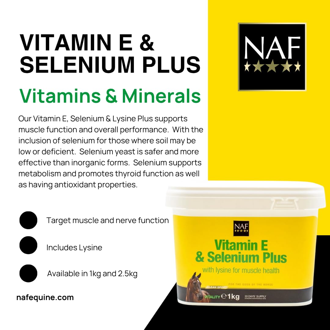 NAF Vitamin E and Selenium Plus Powder - Antioxidant Support for Muscle Health | 1 kg 2