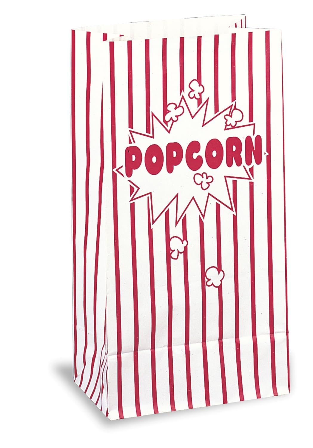 Unique Party Popcorn Bags - Red & White Design | Pack of 10 | Paper 2
