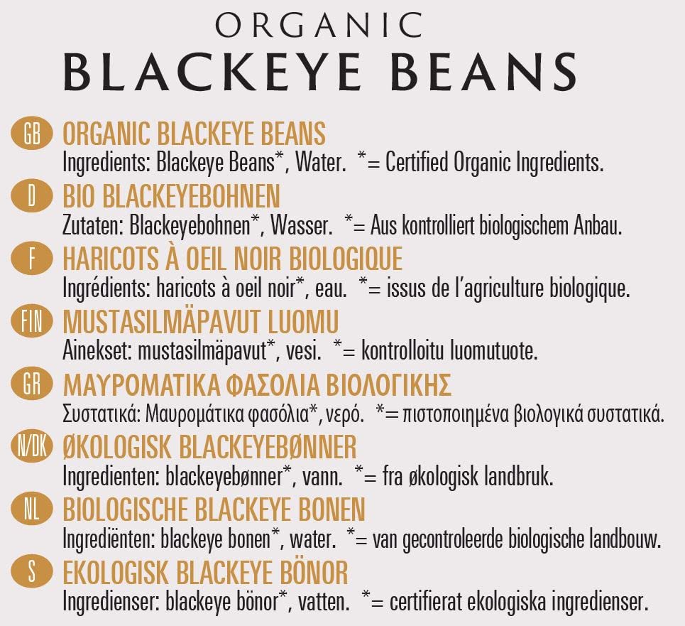 Biona Organic Blackeye Beans in Water - 400g Canned Legumes