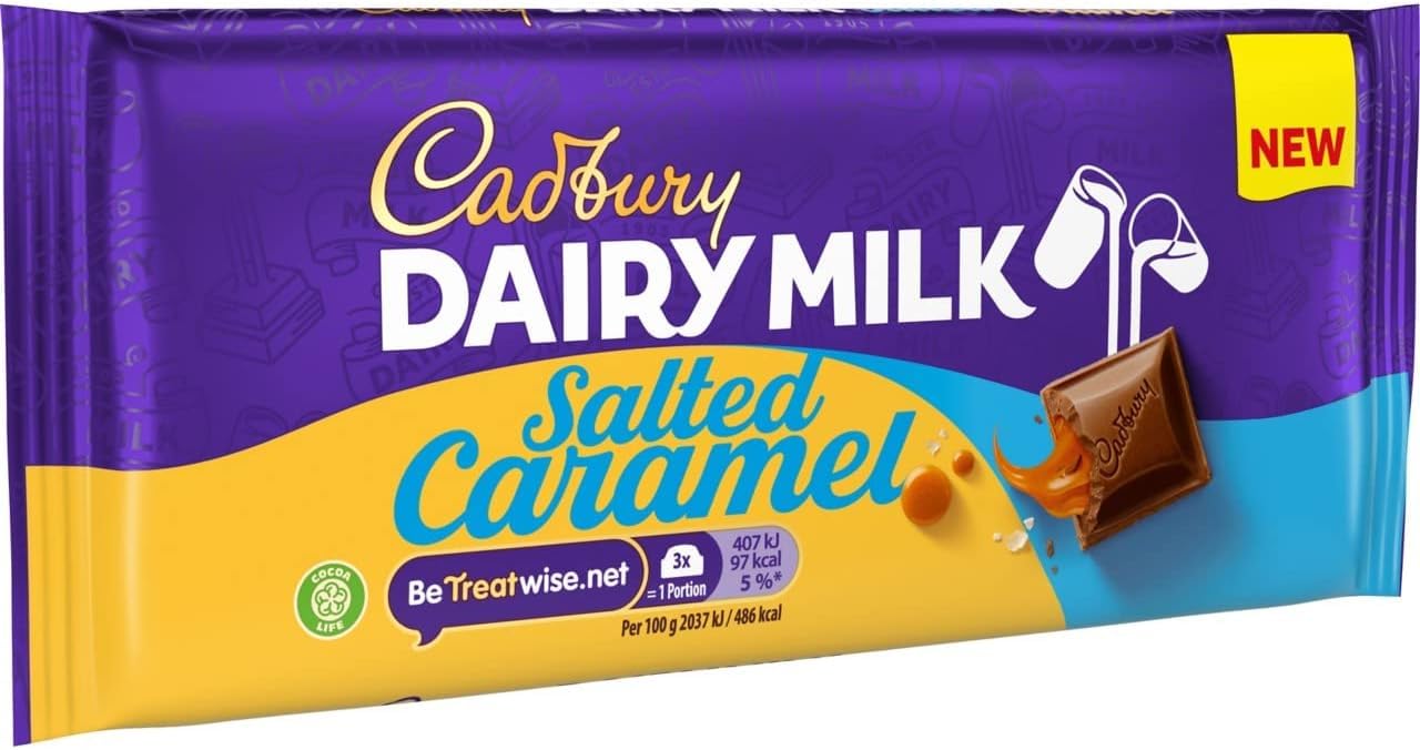 Cadbury Dairy Milk Salted Caramel Chocolate Bar with Daim Crunch, 120g 3