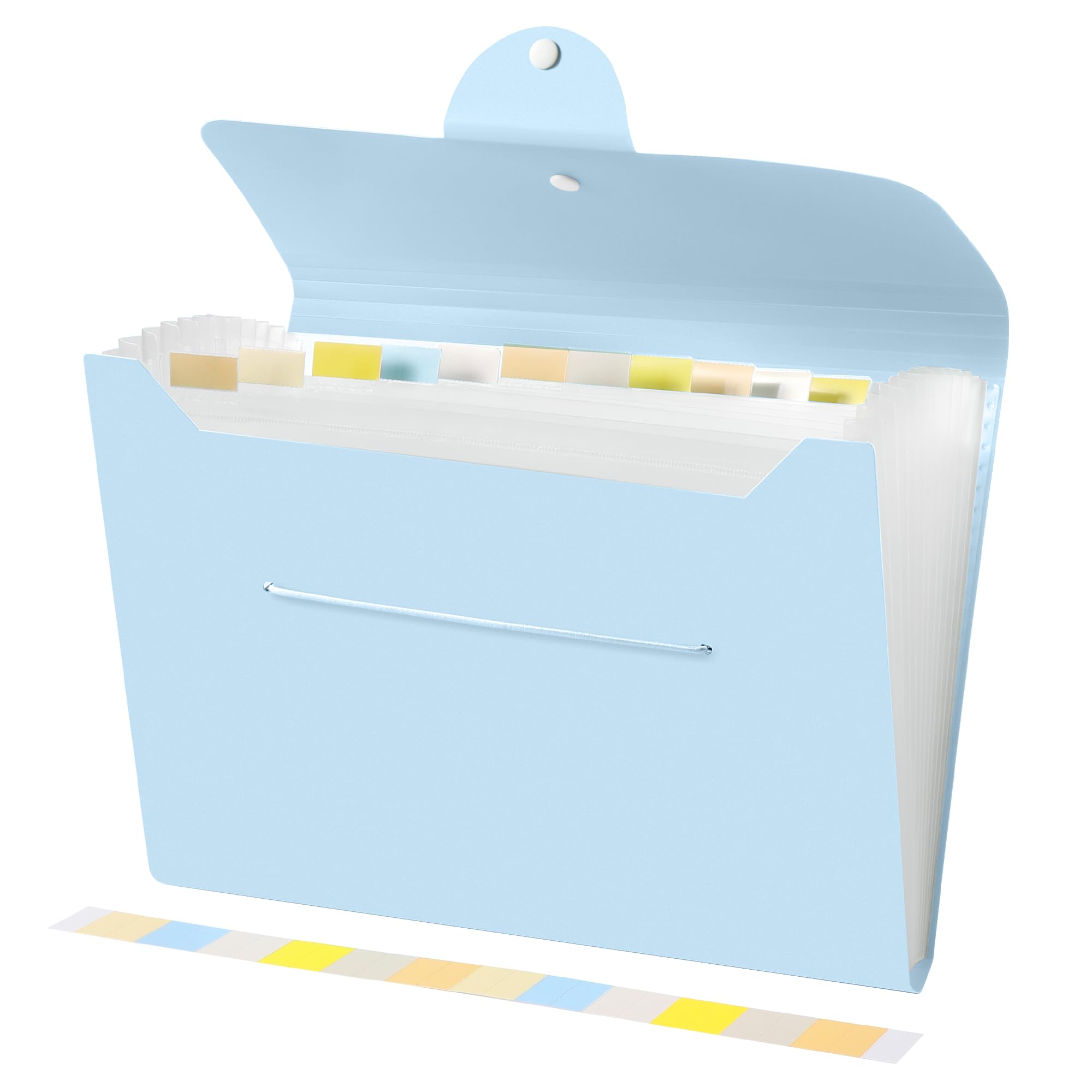 Brencco A4 Expanding File Folder Organizer | 13 Pockets | Blue Polypropylene